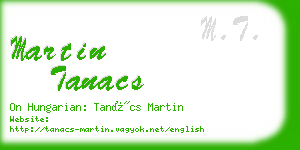 martin tanacs business card